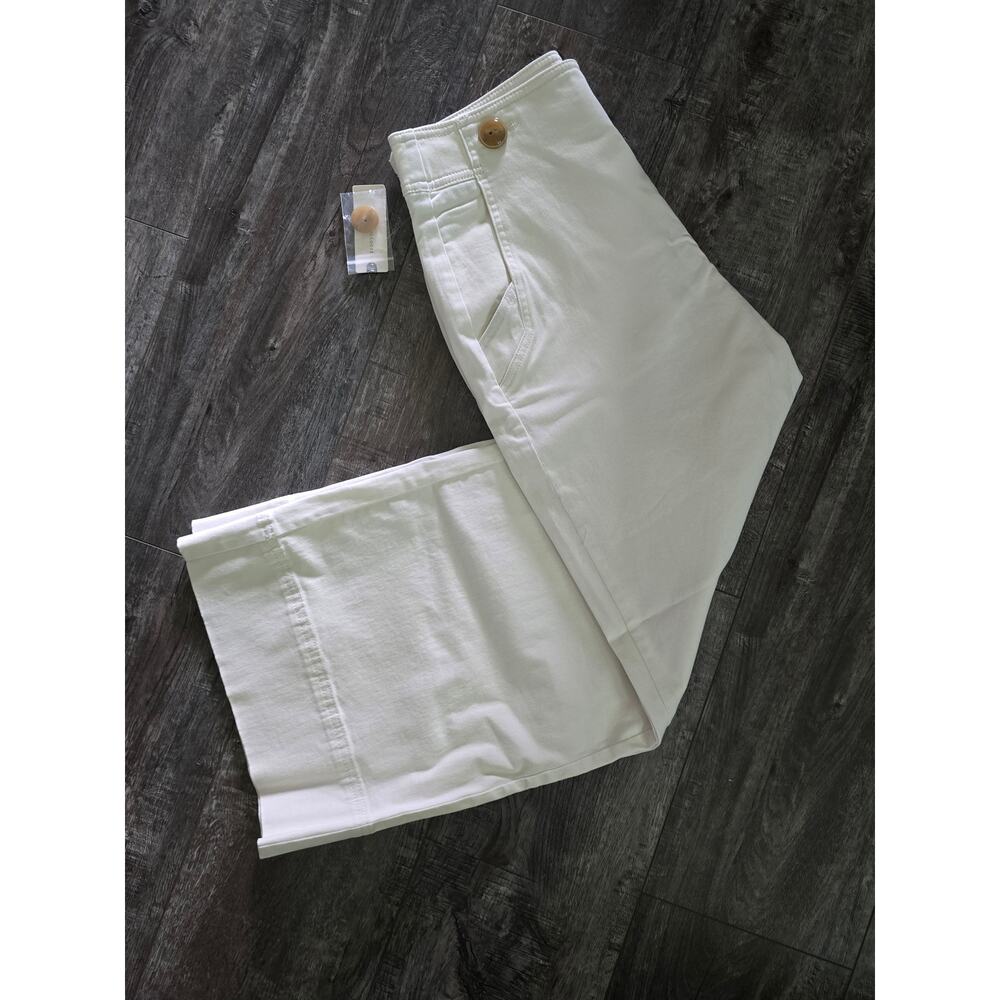 Anthropologie Cream Wide Leg Pants - Picture 5 of 5